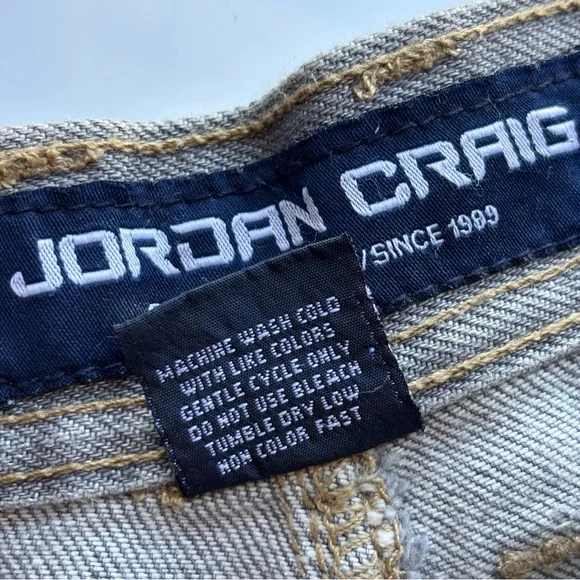 Jordan Craig Jeans Men’s 38x32 Stonewash Gray Denim Streetwear Baggy Grunge - Picture 6 of 16